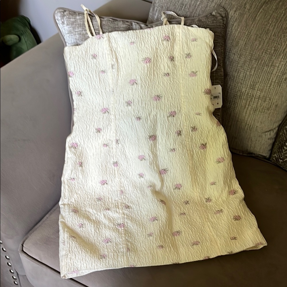 Altar'd State Cream and Pink Mini Dress